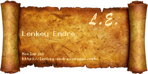 Lenkey Endre névjegykártya