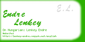 endre lenkey business card